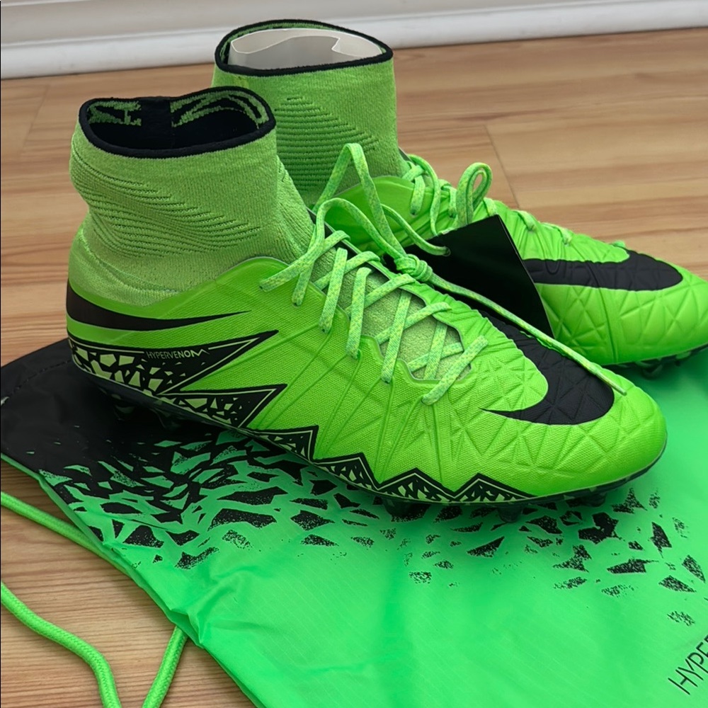 Nike Hypervenom Bright Green Soccer Cleats size 12 new